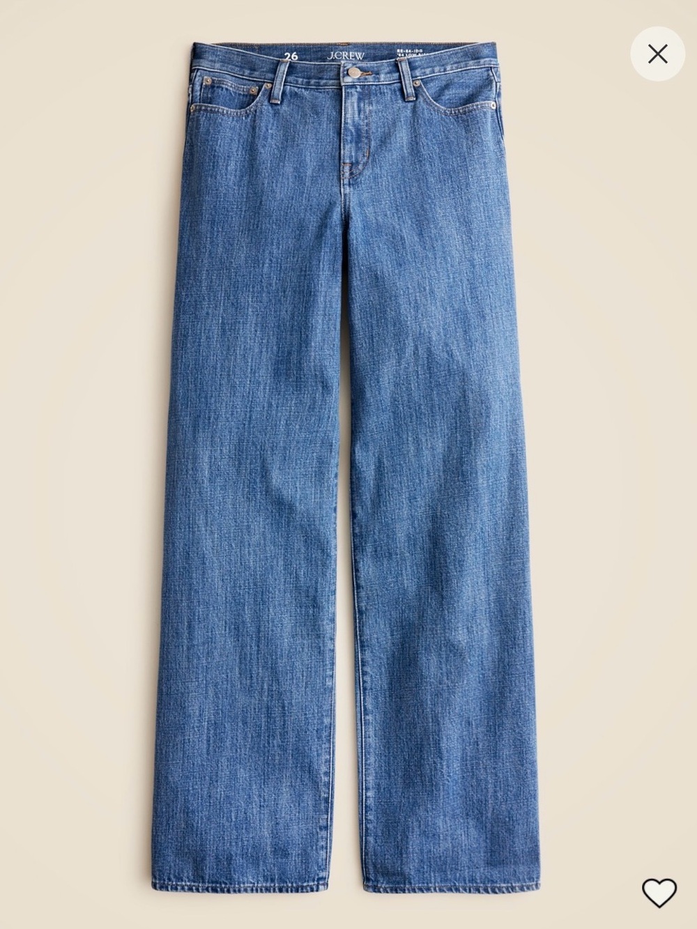 NWT - J.Crew low rise wide leg jean